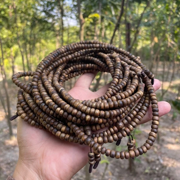 高端白棋楠算盘多圈长串沉香念珠 多样性发一