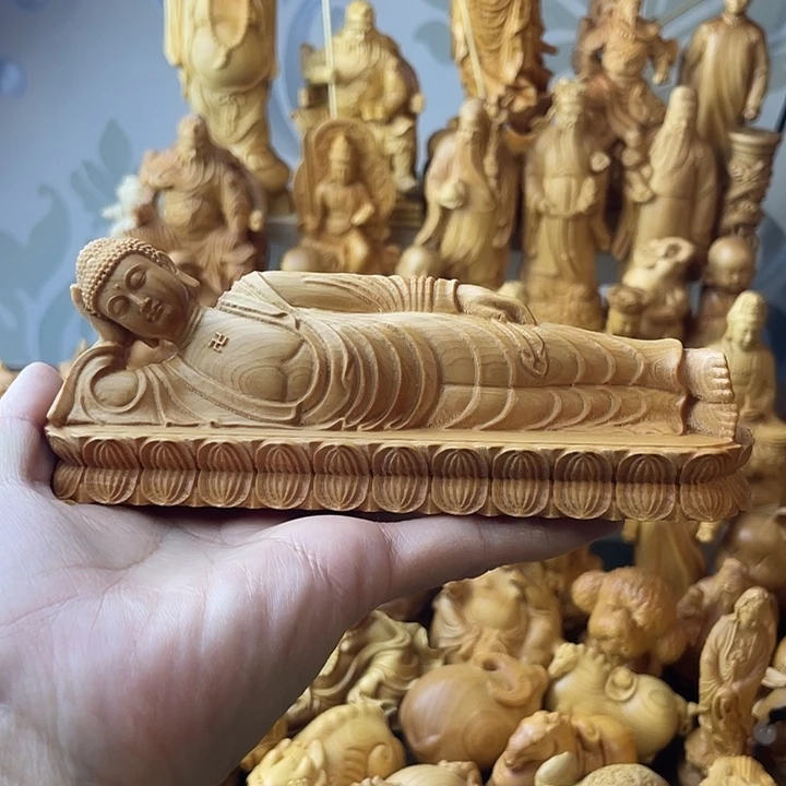 柏木（崖柏）崖柏卧佛长14.5公分