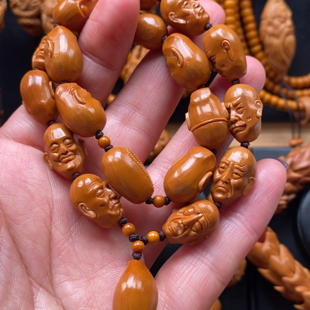 橄榄核手串手工罗汉手持