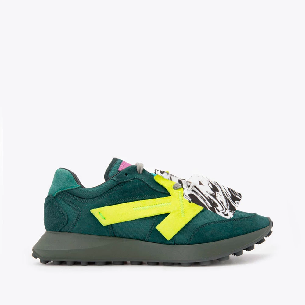 OFF WHITE牛皮拼色圆头男运动休闲老爹鞋OMIA140E20LEA0015718