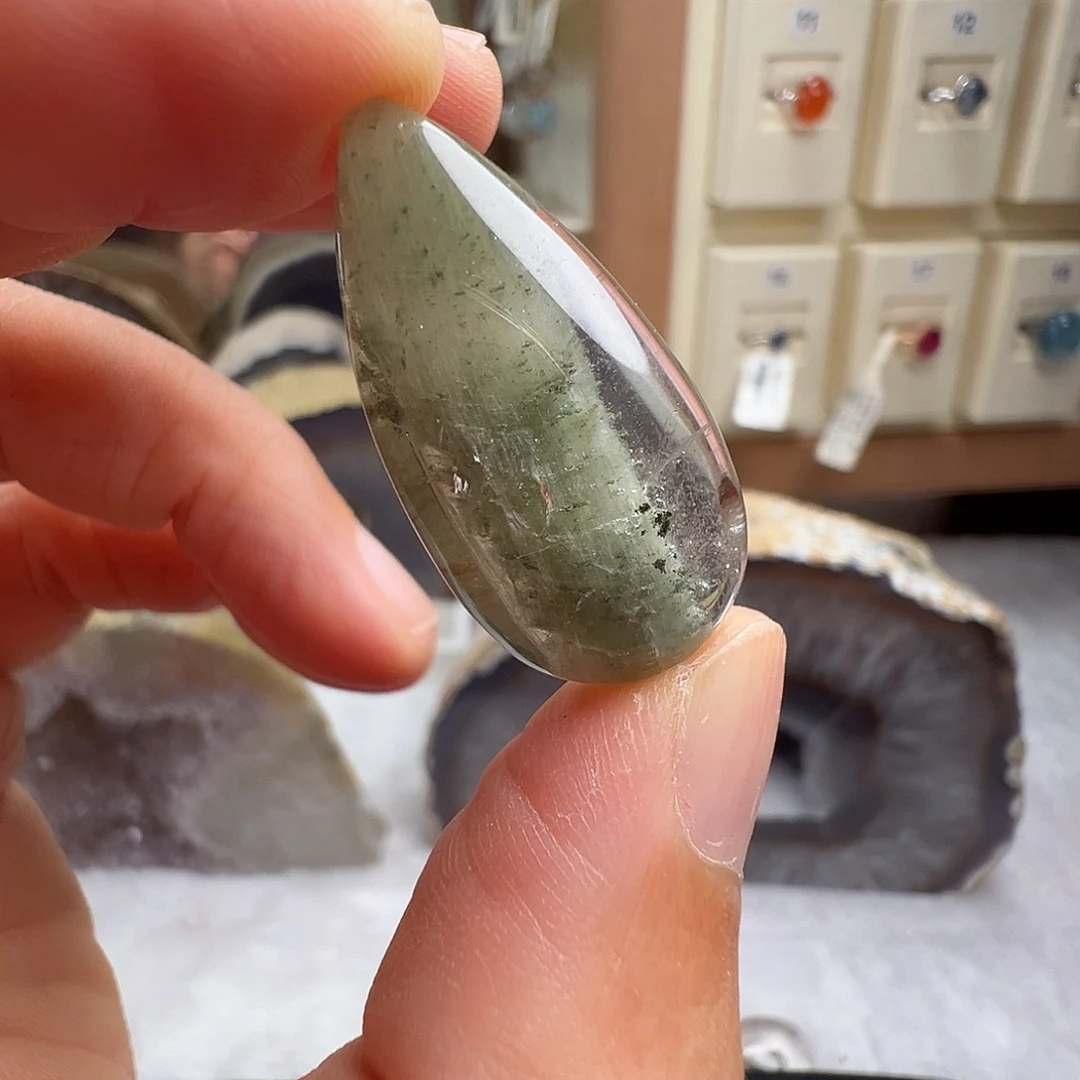 银S925镶嵌颈饰水晶天然幽灵水晶