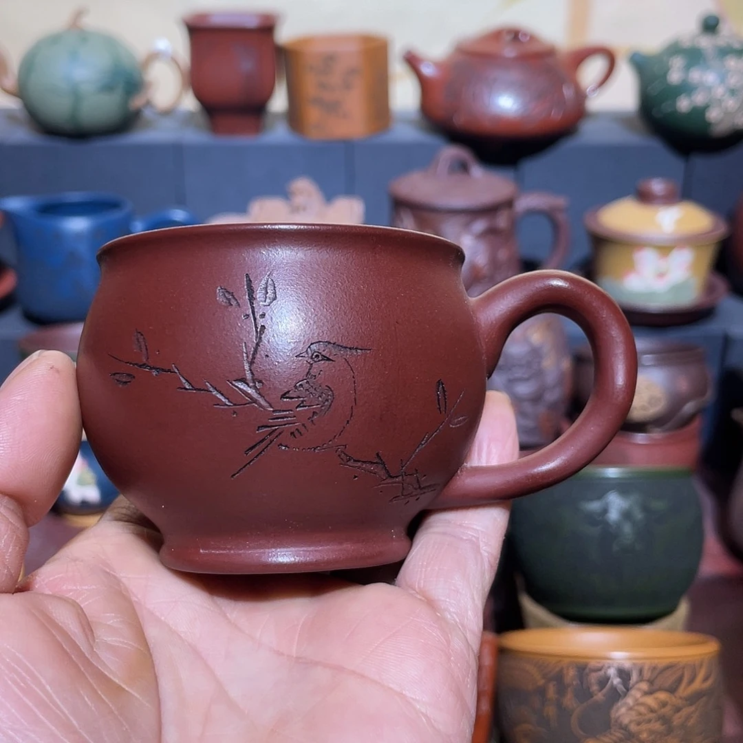 原矿紫砂手工主人杯