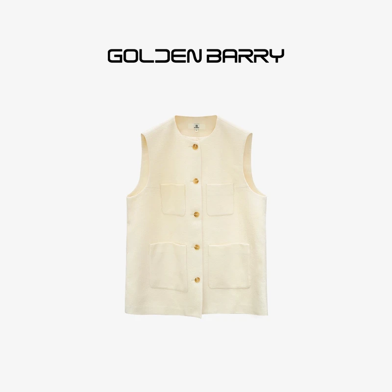 GOLDENBARRY【返季福 利】123117宽松贴袋马甲