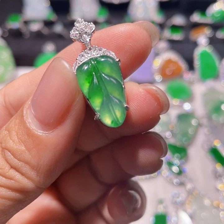 翡翠银S925镶嵌颈饰七***?精品