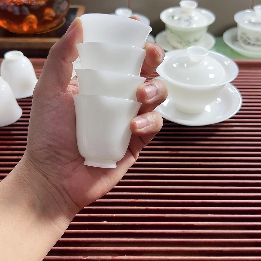 瓷***韵4个润玉精工铃铛杯40ml