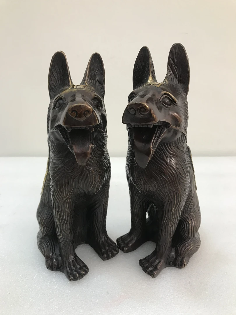 复古铜鎏金旺财狗家居装饰工艺品摆件