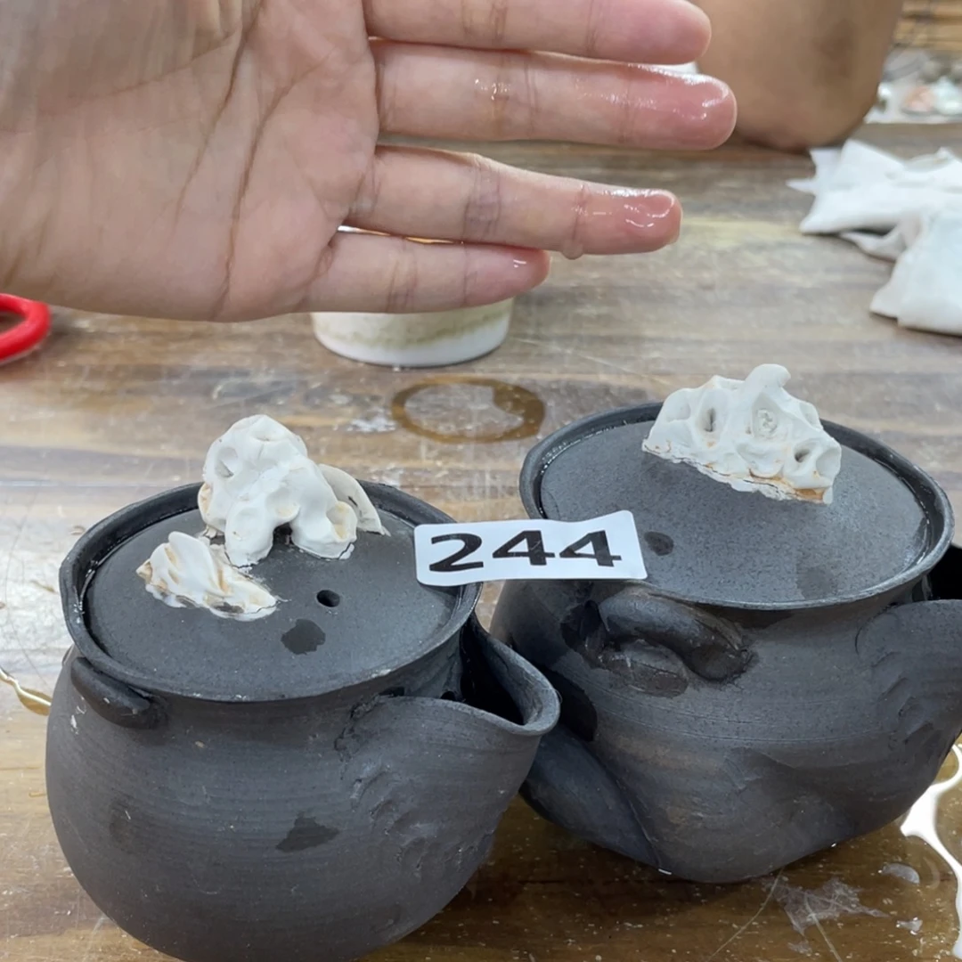 三***清纯手工茶壶茶具柴烧摆件