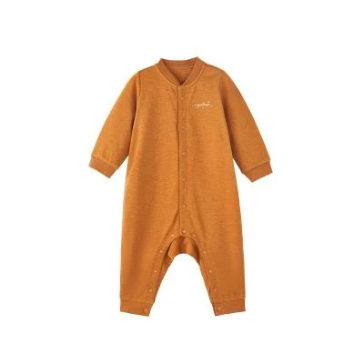 2折断码英氏新生儿爬服四季哈衣双35长袖爬服纯棉 YLAAJ02014A