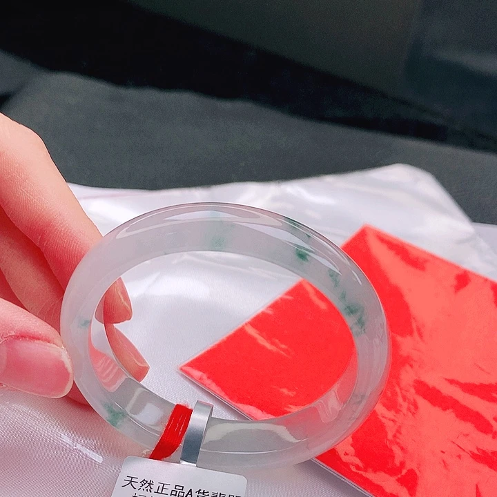 翡翠未镶嵌手镯缅甸天然a货翡翠手镯52贵