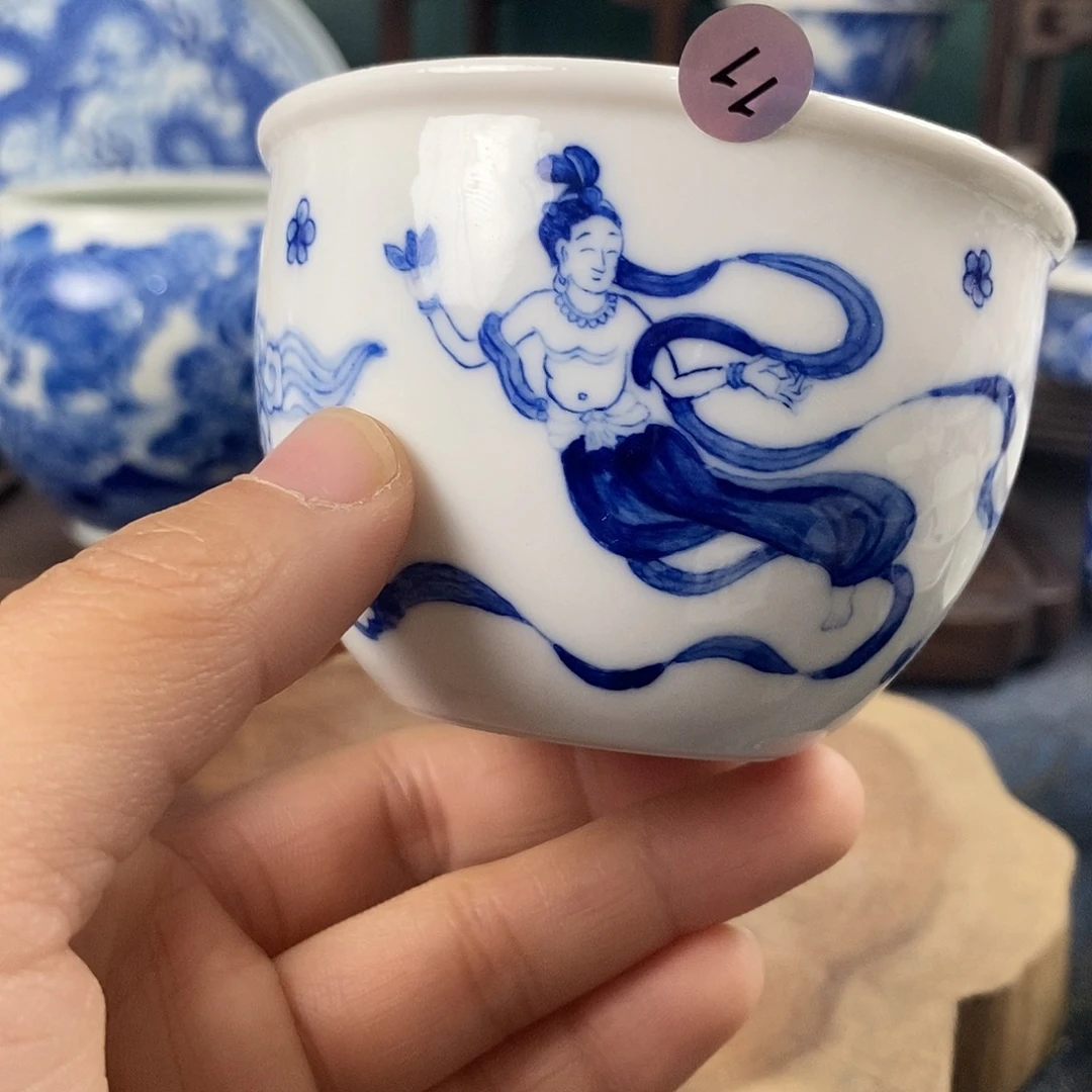 瓷片景德镇手绘青花茶器11