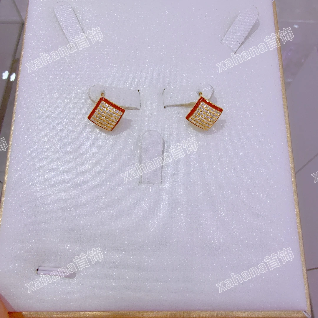 铜合金亚克力耳饰 新款个性925银耳钉kumux 个性网红爆款