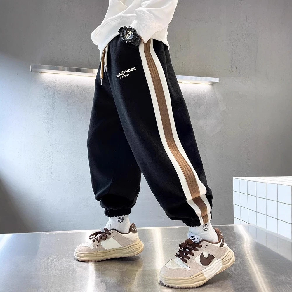 儿童装男童春秋装裤子冬款加绒运动休闲韩版中大童卫裤女孩长裤潮