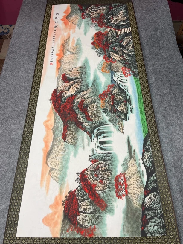 横幅2.2米×0.75《鸿运当头》国画