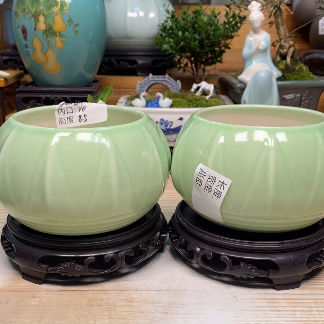 紫砂陶瓷艺术花盆陶瓷