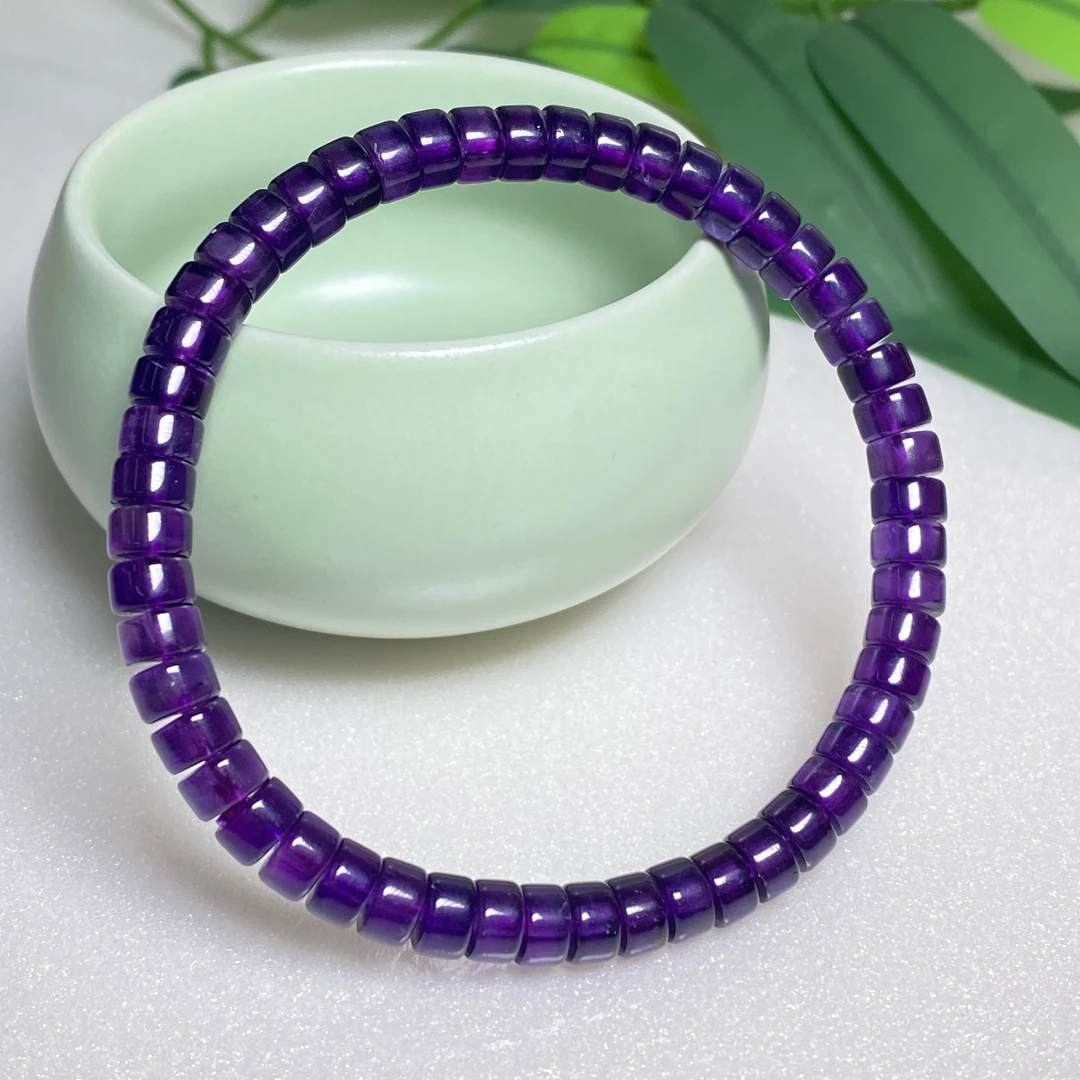 【小北好物】紫水晶单圈手串16-17QK105X52【多样性发一件】约3*5mm