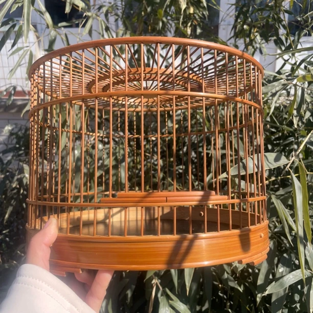 涿州赵记红子贝子鸟笼裸笼一张，直径29.5丝具1.2，板底碳化料