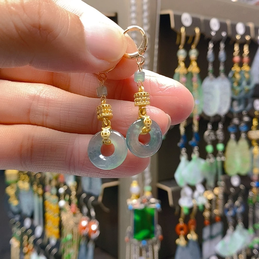 未镶嵌翡翠耳饰翡翠