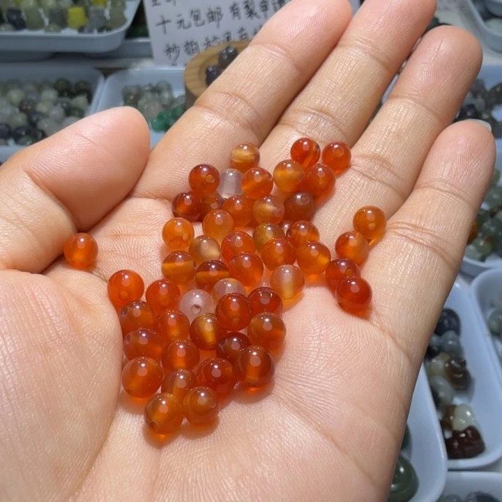 未镶嵌和田玉珠宝半成品卡六50颗