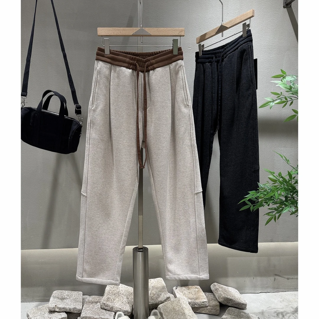 简约百搭宽小直筒休闲裤999993