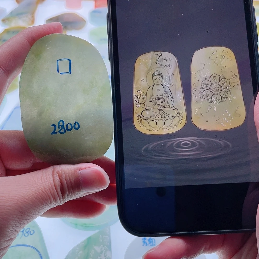 定制翡翠未镶嵌天然翡翠包工