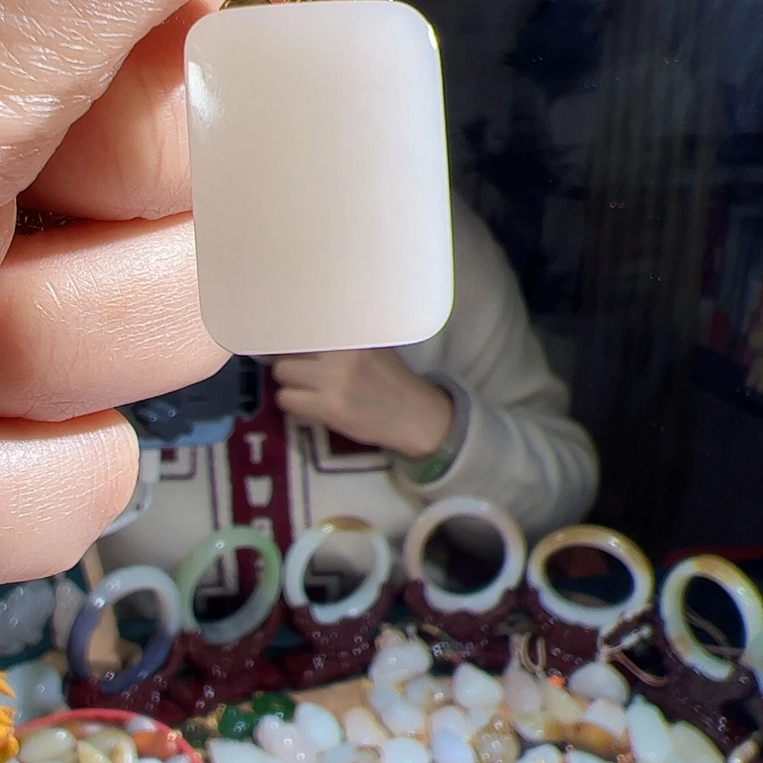 和田玉颈饰18K金镶嵌