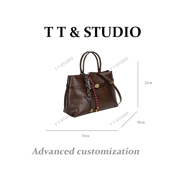 【TT Studio】GQ-2910-咖啡RAIN.CUN简约腋下斜跨轻奢女包