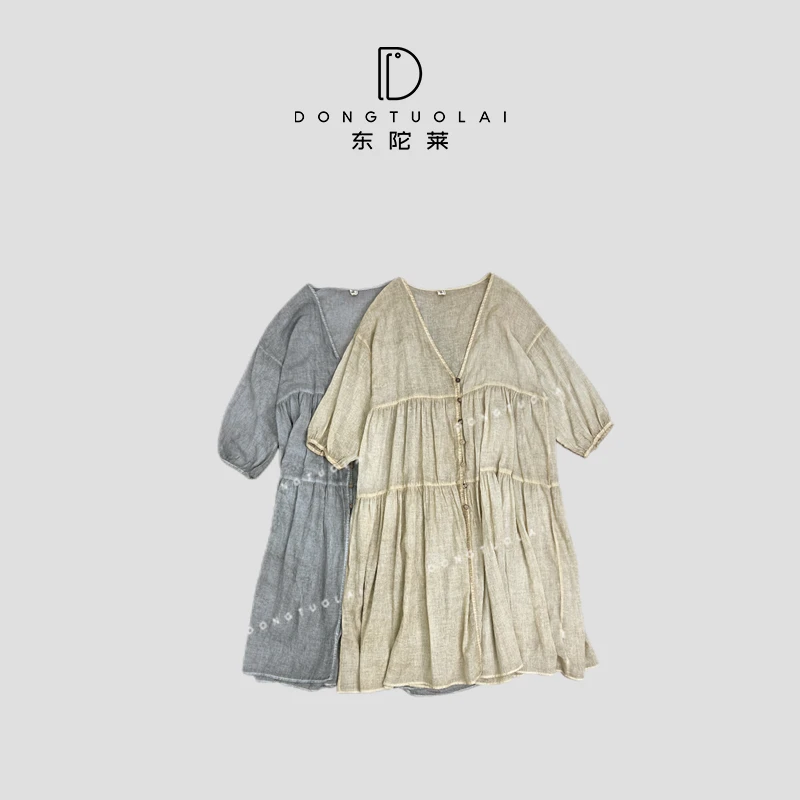 《飘逸外披》设计师宽松连衣裙 夏季 气质轻奢 时尚中式复古设计感