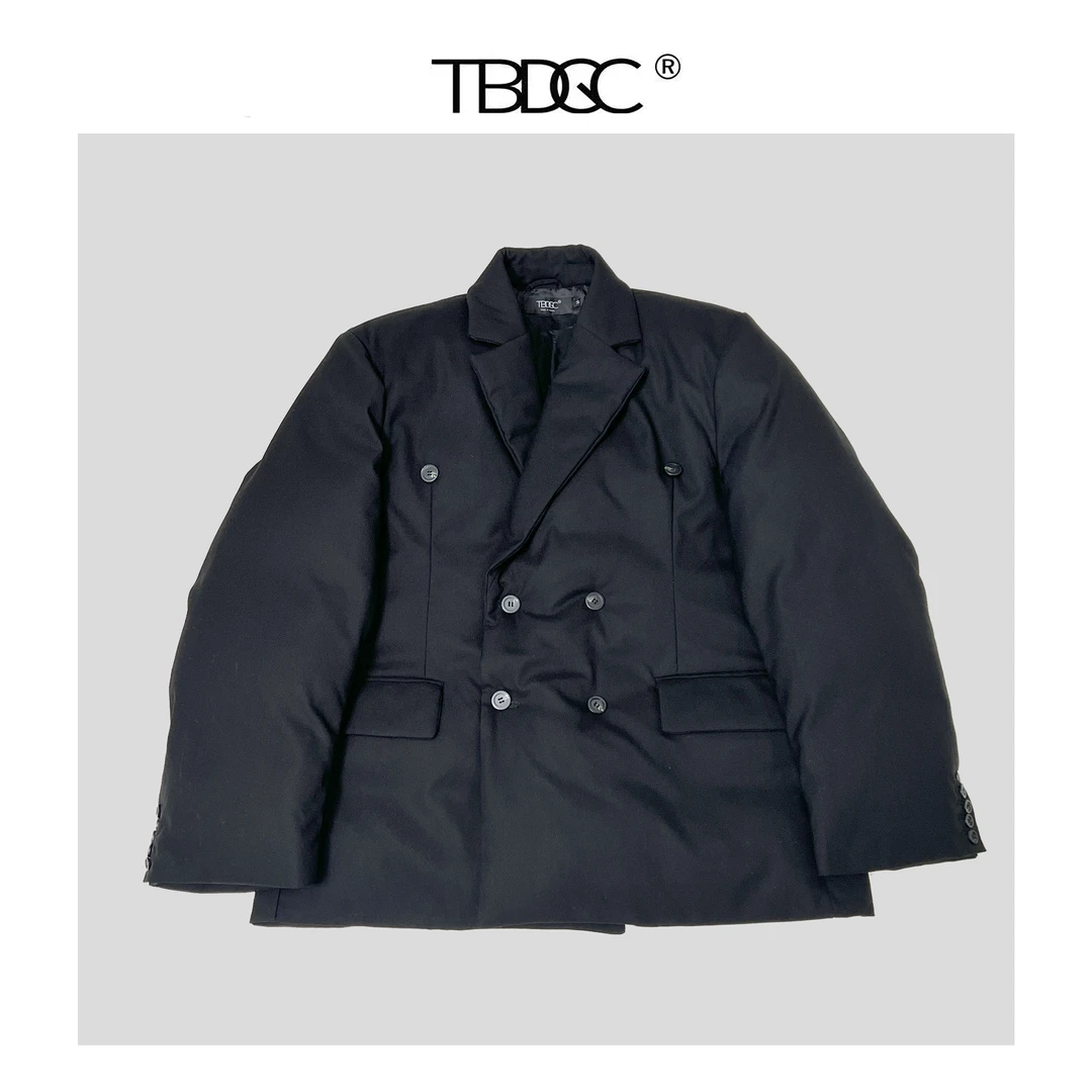 巴黎高定系列加厚蓬松双排扣剪裁西装棉衣 宽肩设计 原开版本