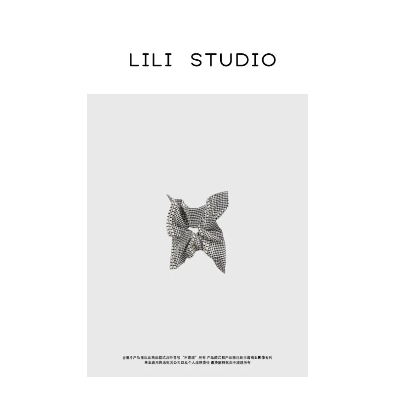 PCNY「棋格雅束」不理理夏季新款小众女装简约素款气质格纹发圈