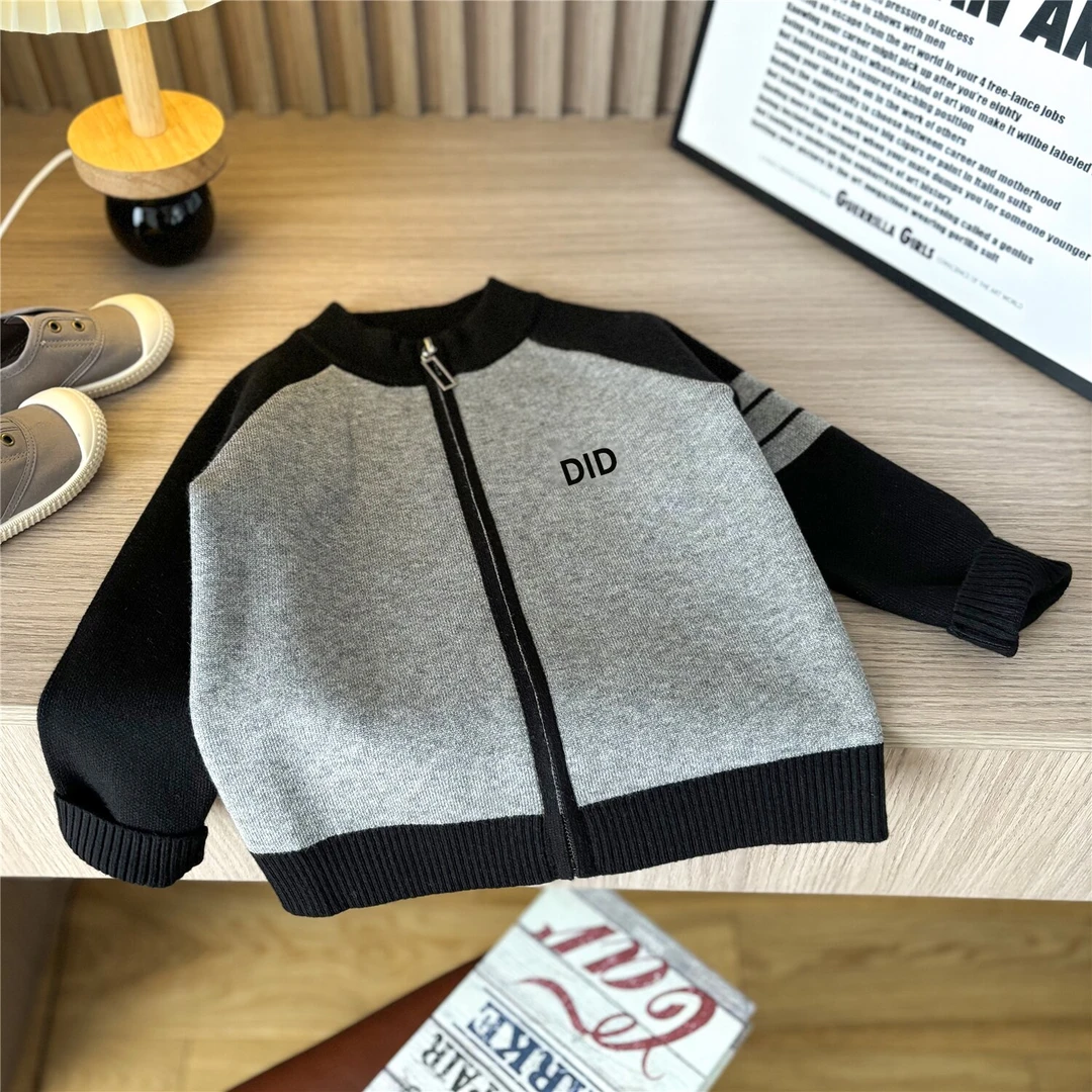 条纹痞帅长袖男女童儿童针织衫休闲风韩版薄款毛衣圆领童装上衣秋