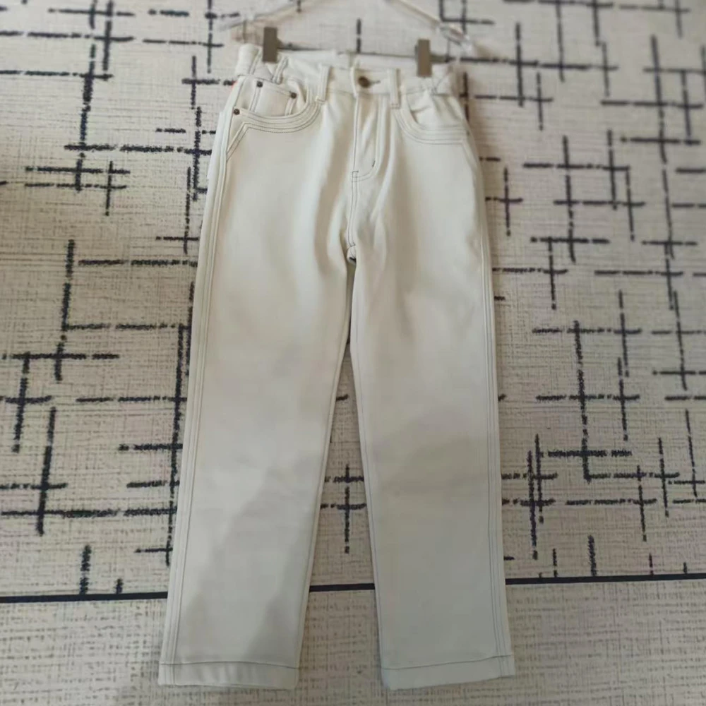 BBL设计师款加绒烟管裤K22765