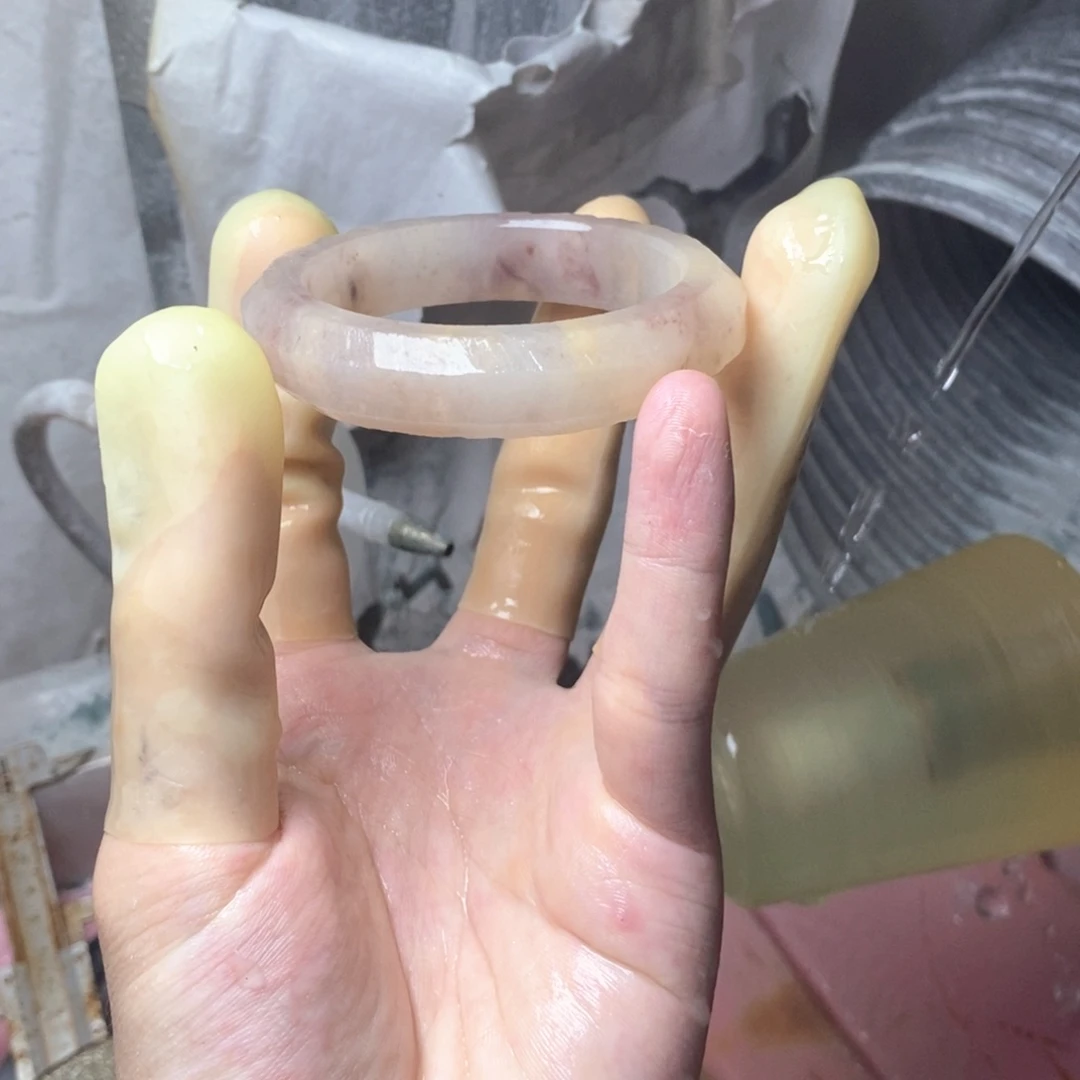 ᵁ****石英质玉（金丝玉）手镯未镶嵌定制不退换