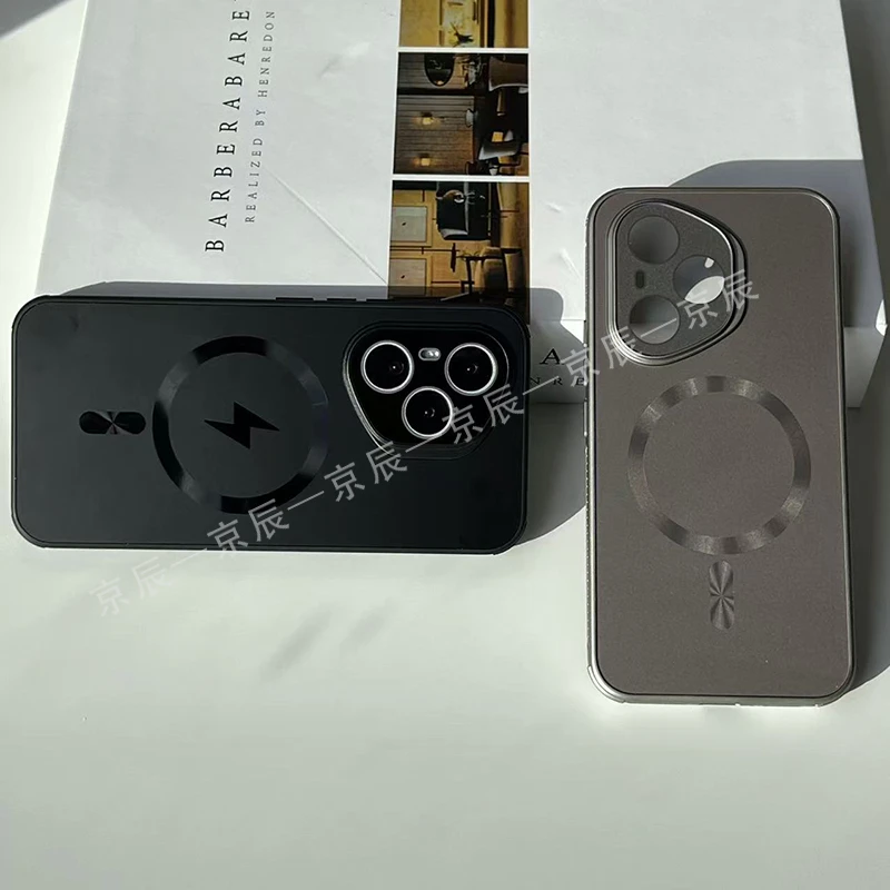 新款防摔适荣耀400手机壳闪电磨砂磁吸荣耀400Pro镜头膜全包机壳