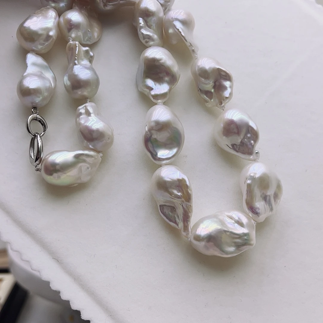 淡水珍珠银S925镶嵌颈饰