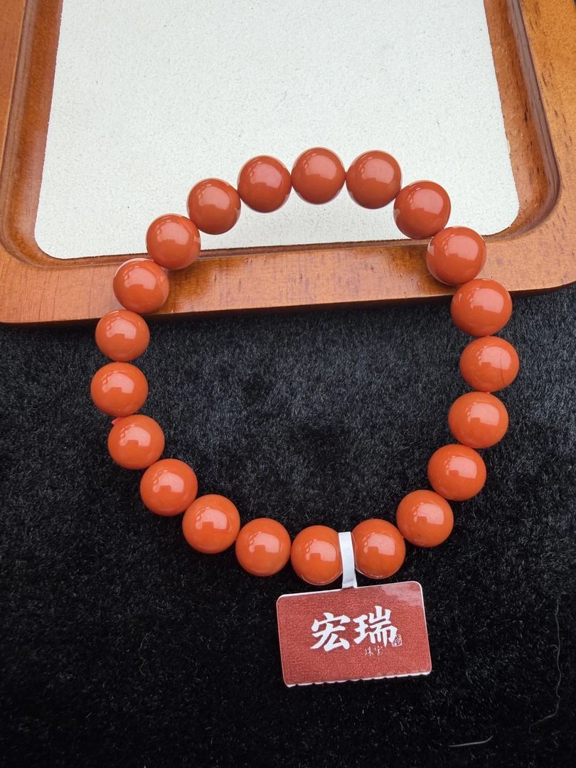 ［宏瑞南红］保山大水沟（玉化）云端9mm+手串多样性发其一 HR1-035