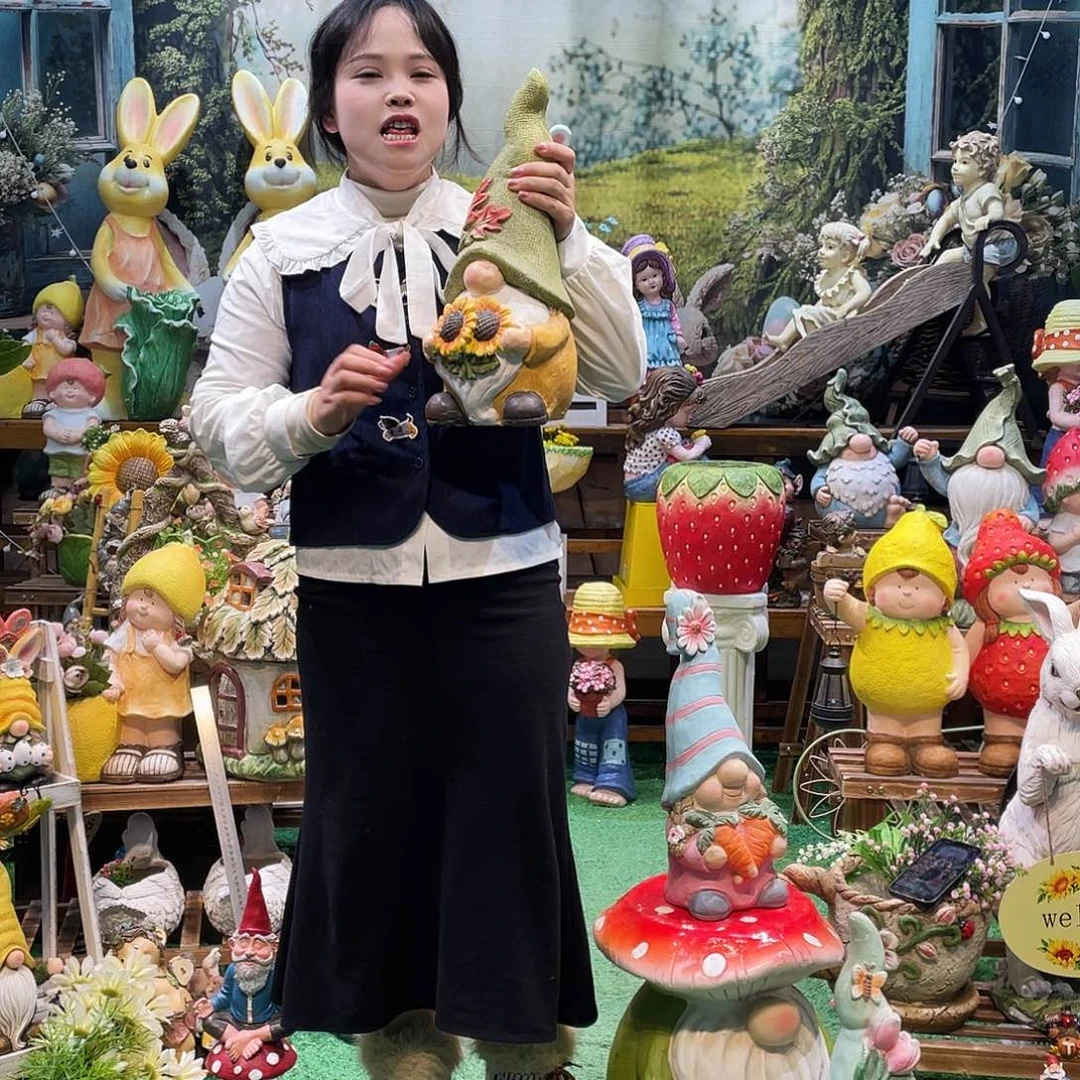 摆件微瑕花园摆件红红火火