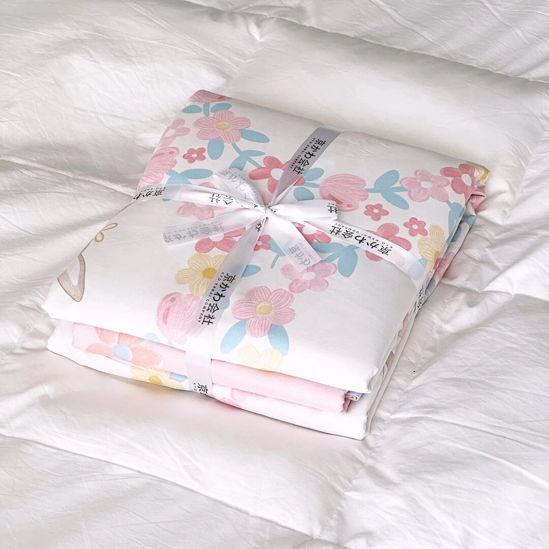 【京かわ会社】全棉100支匹马棉四件套 全棉简约床 戏兔花丛