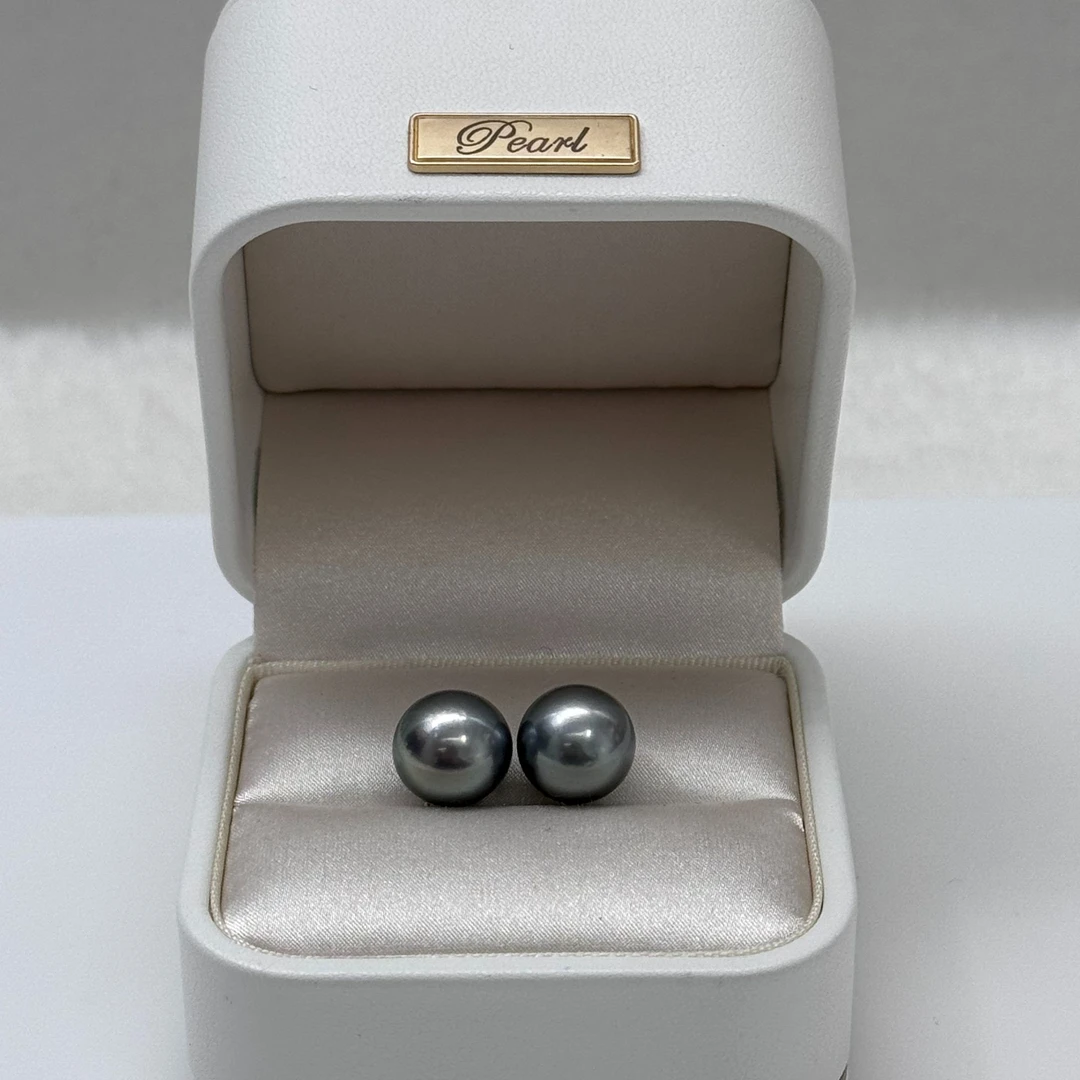 18K金海水大溪地耳钉经典百搭11-12MM SS170