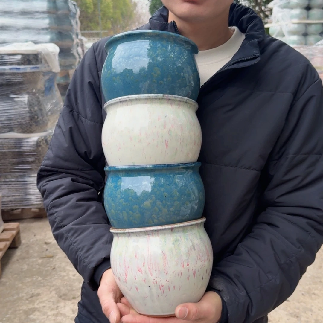 紫砂花盆口15高14（四个罐