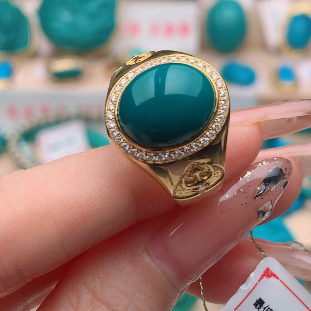 18K金镶嵌绿松石配饰