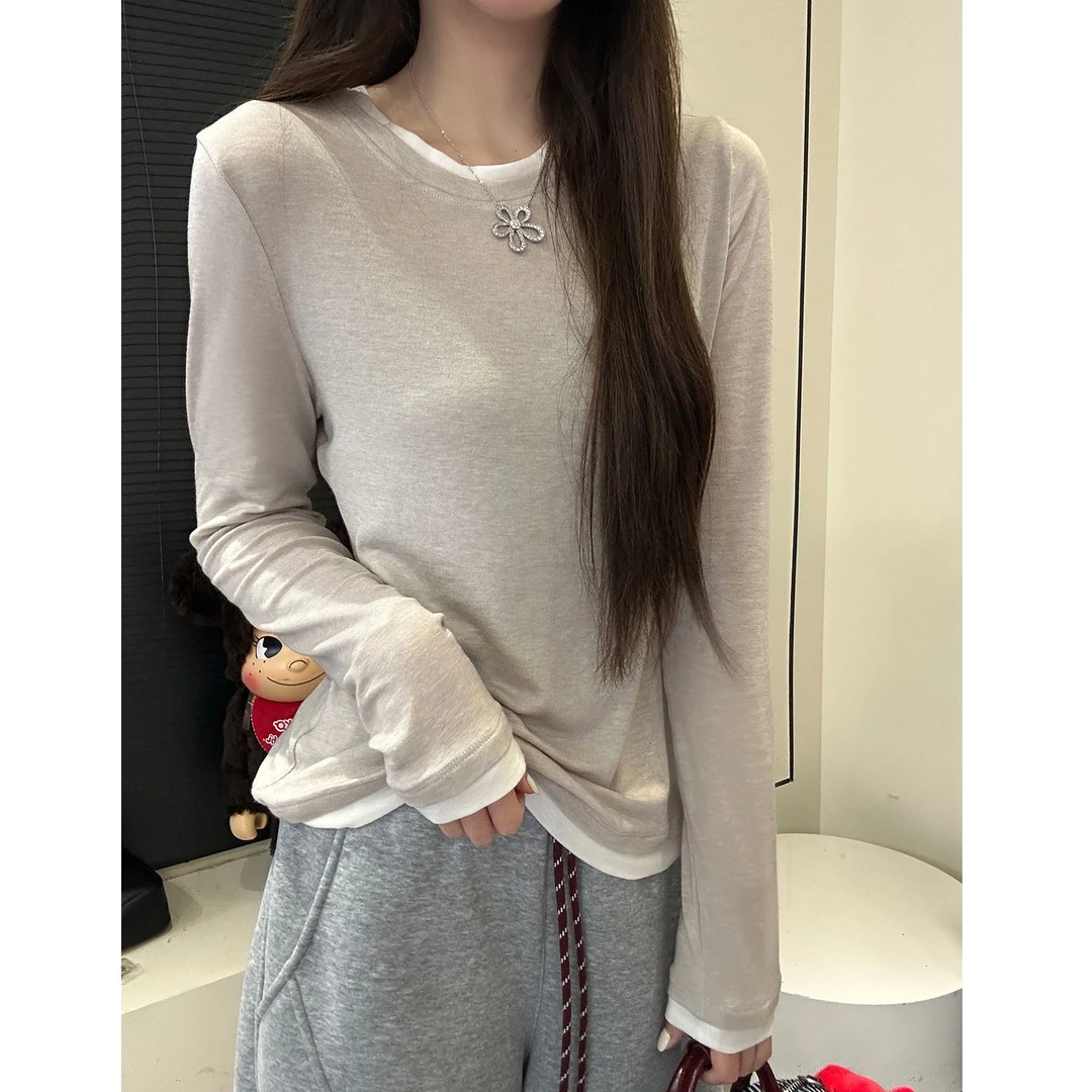 ZHOUZHOU【绵羊毛内搭】休闲百搭保暖针织T恤