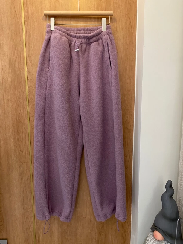 韩国东大门摇粒绒卫裤