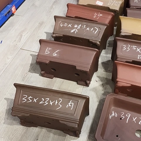 古***杉紫砂花盆宜兴紫砂工艺品