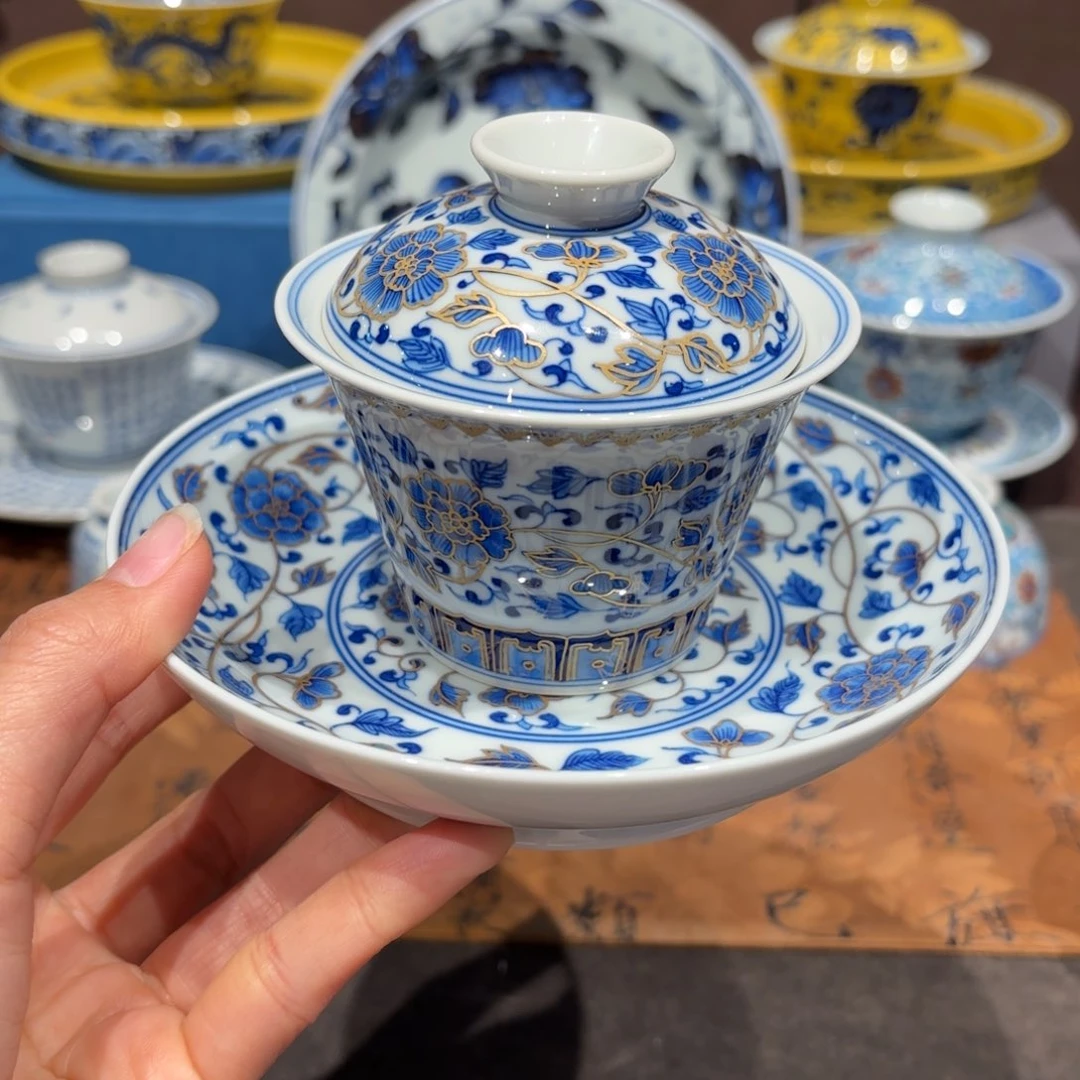 瓷片手工手绘陶瓷茶具