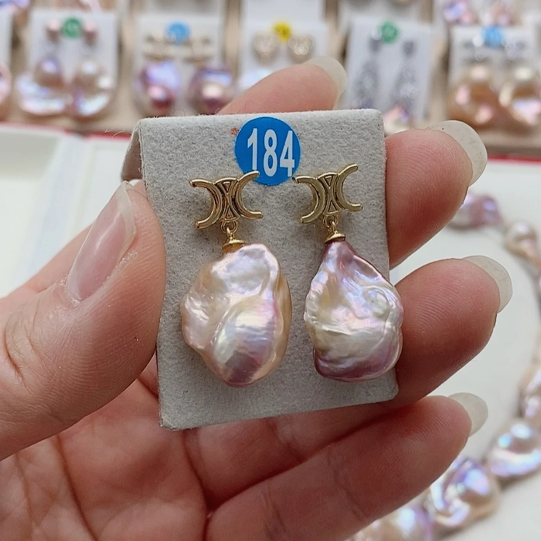 【闪购商品】淡水珍珠耳饰银S925镶嵌