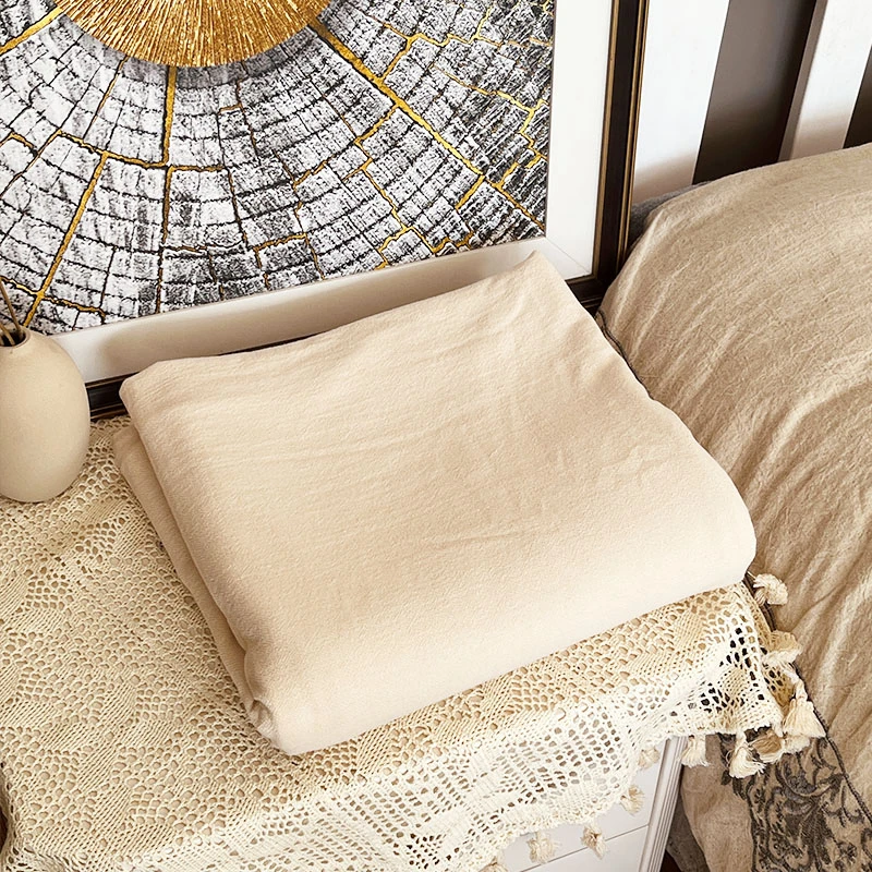 【彩棉睡单】米色纯色全棉软糯240*250cm大尺寸睡单