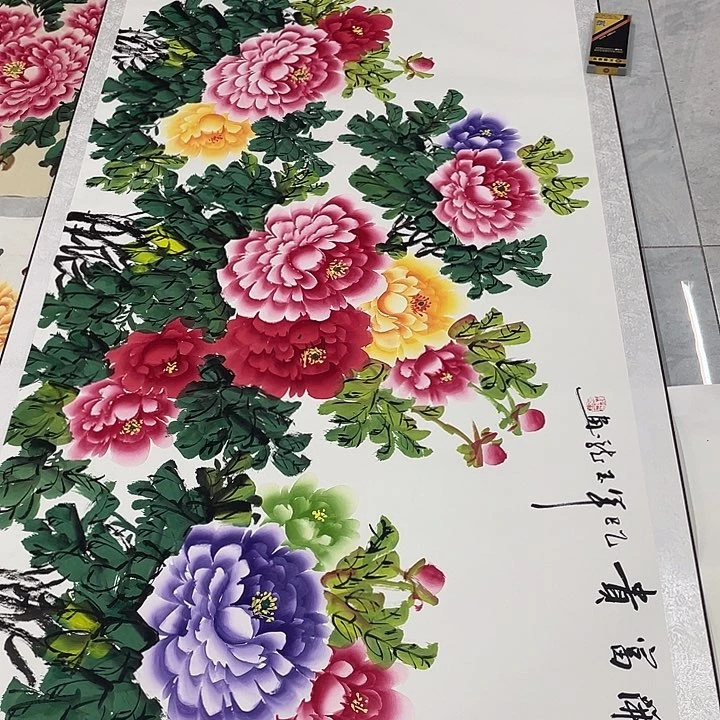 国画国画作品书法作品原稿长2.1米宽97