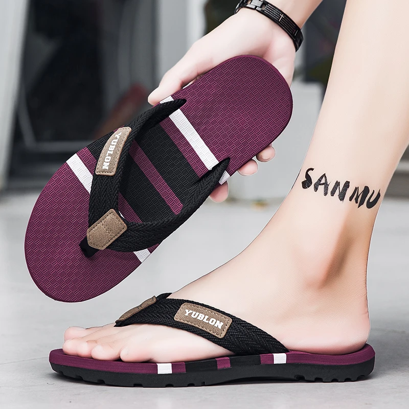 人字拖男款户外防滑耐磨夹脚拖鞋踩屎感时尚厚底增高运动沙滩凉鞋
