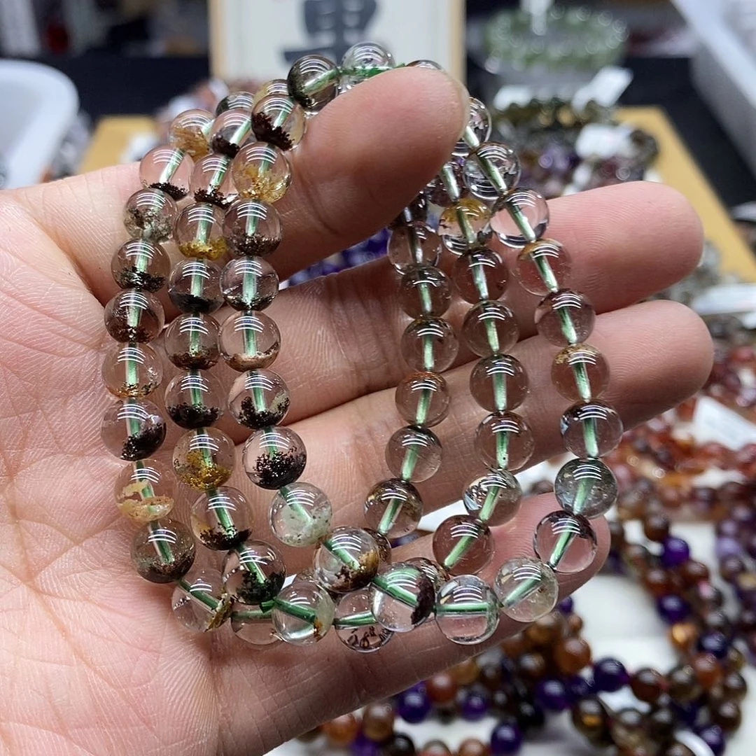 水晶手链未镶嵌多样性发货发一条