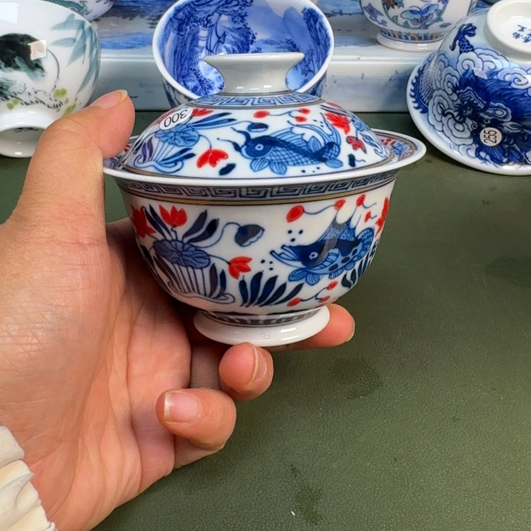 陶景德镇纯手绘茶具圆圆300